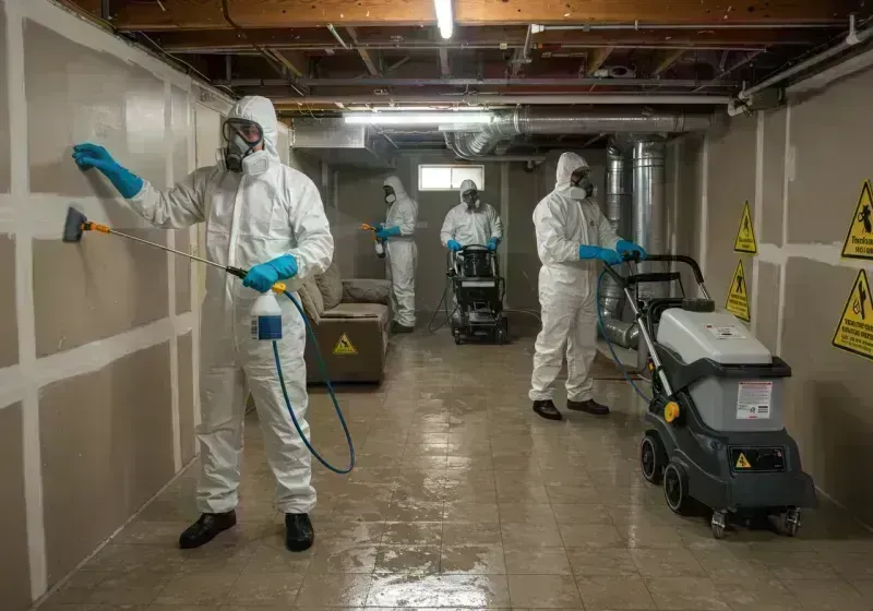 Basement Moisture Removal and Structural Drying process in Los Alamitos, CA